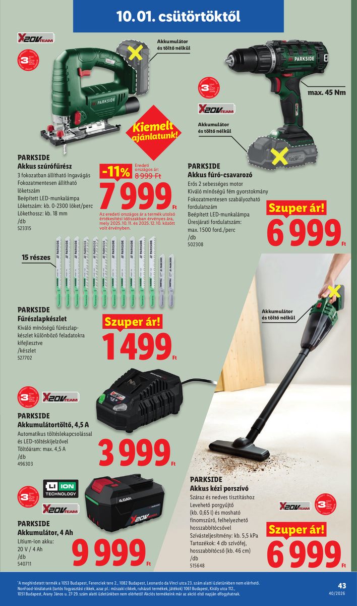 Lidl catalog page 43 — 2026-09-28 to 2026-10-03