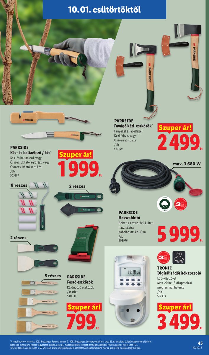 Lidl catalog page 45 — 2026-09-28 to 2026-10-03