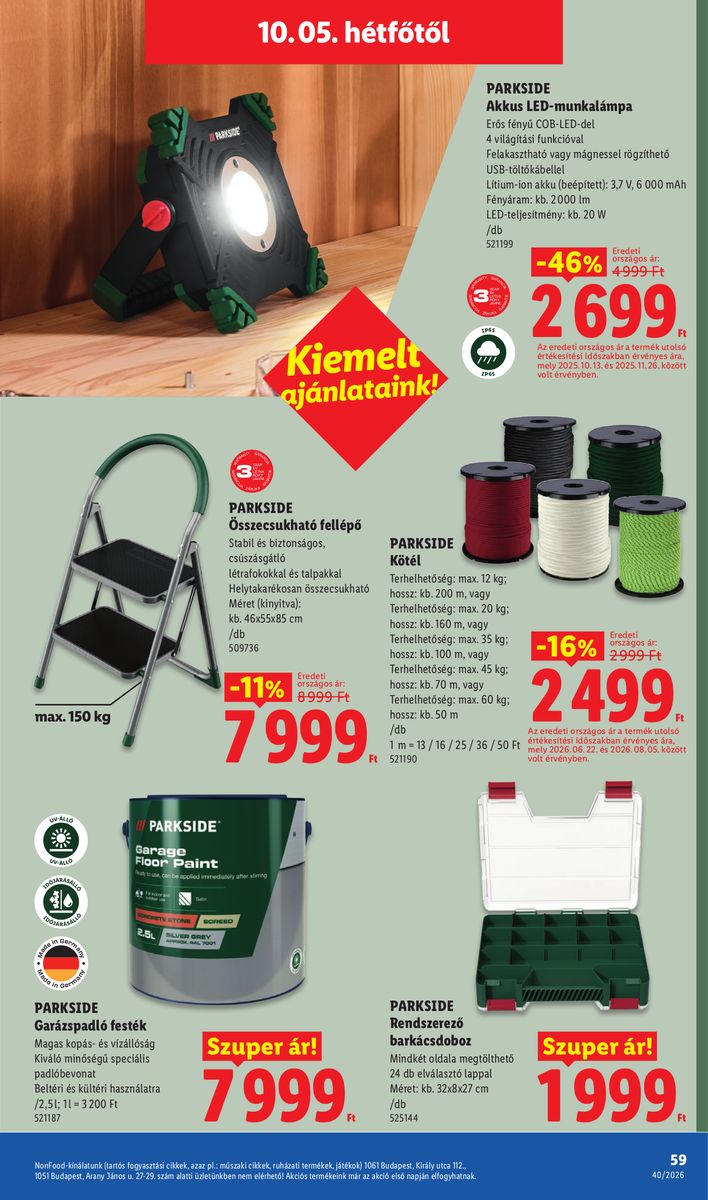 Lidl catalog page 59 — 2026-09-28 to 2026-10-03