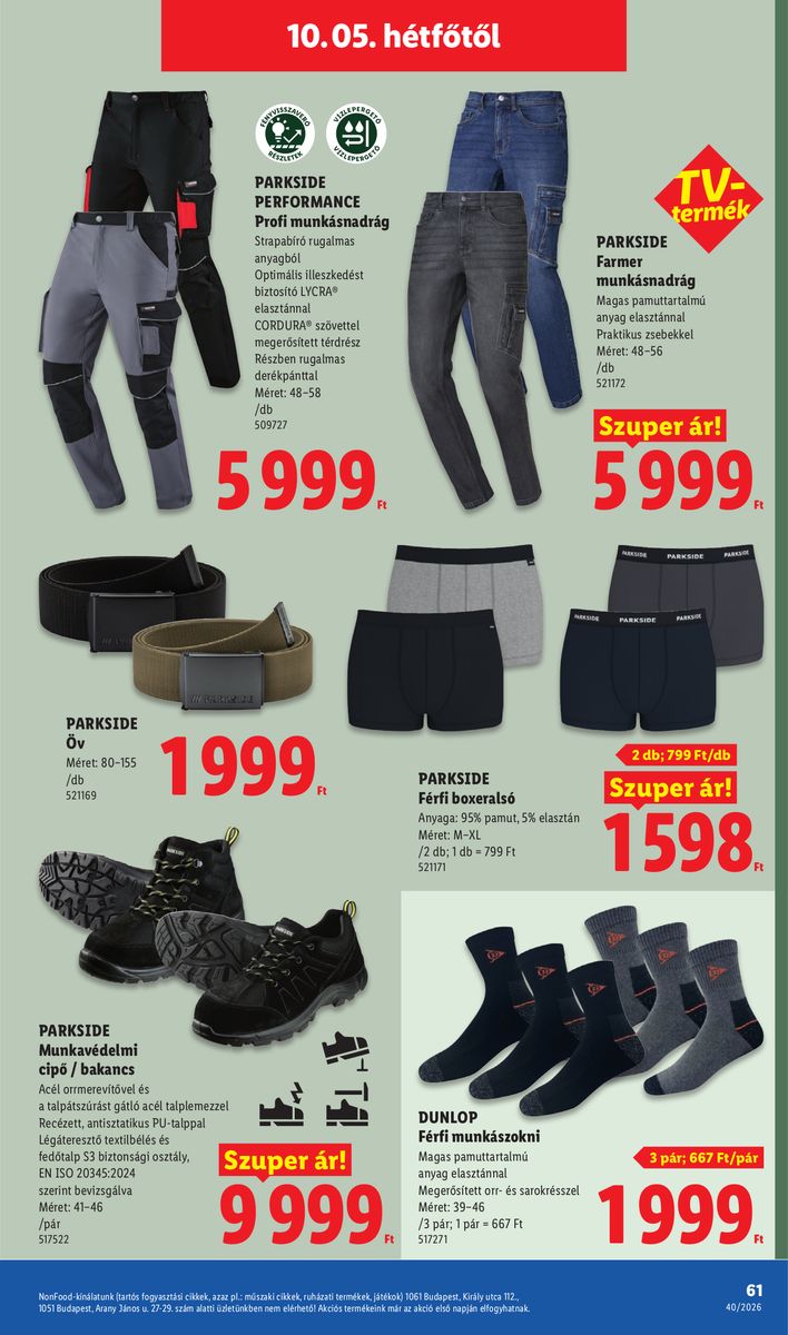 Lidl catalog page 61 — 2026-09-28 to 2026-10-03