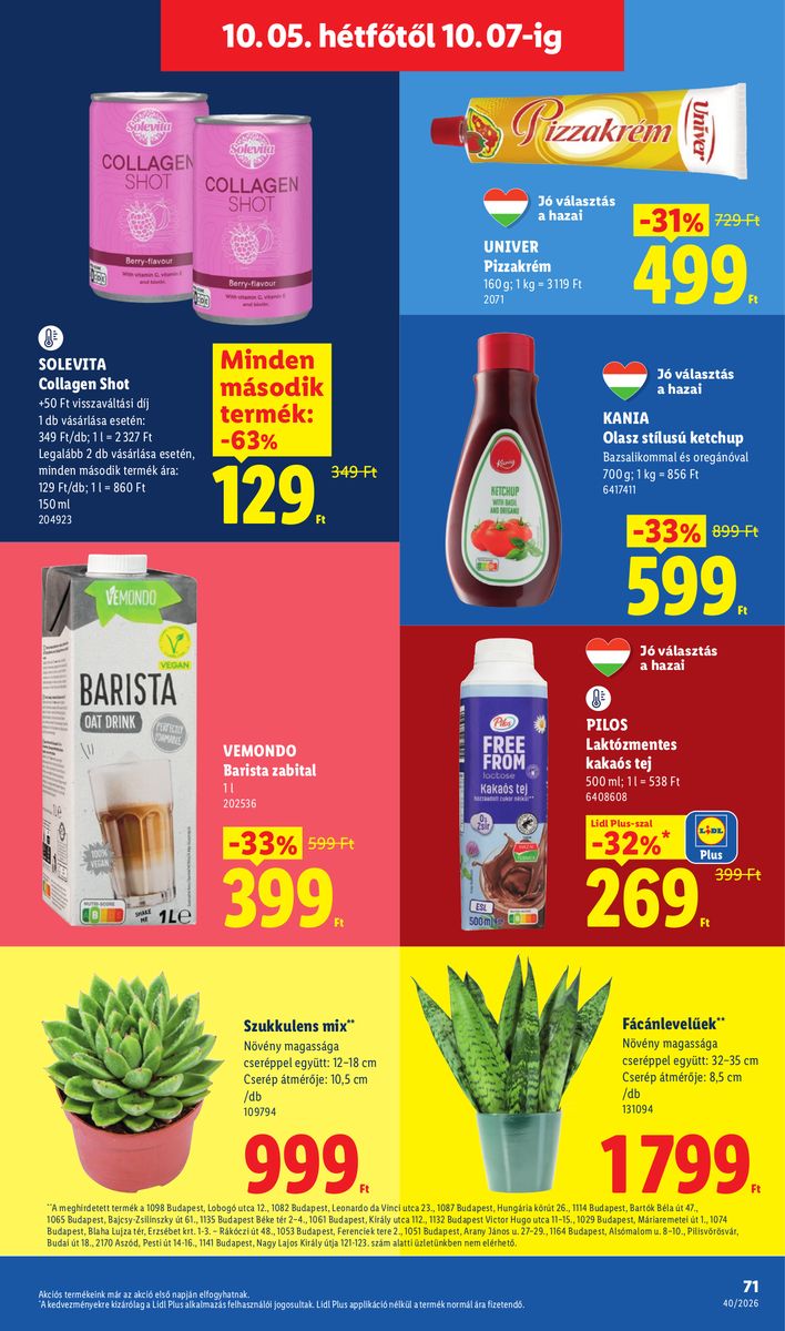 Lidl catalog page 71 — 2026-09-28 to 2026-10-03