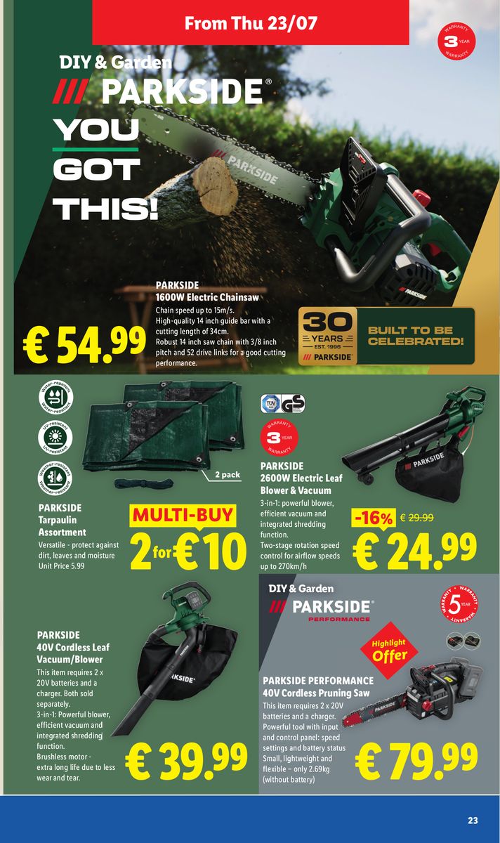 Lidl catalog page 23 — 2026-07-23 to 2026-07-29