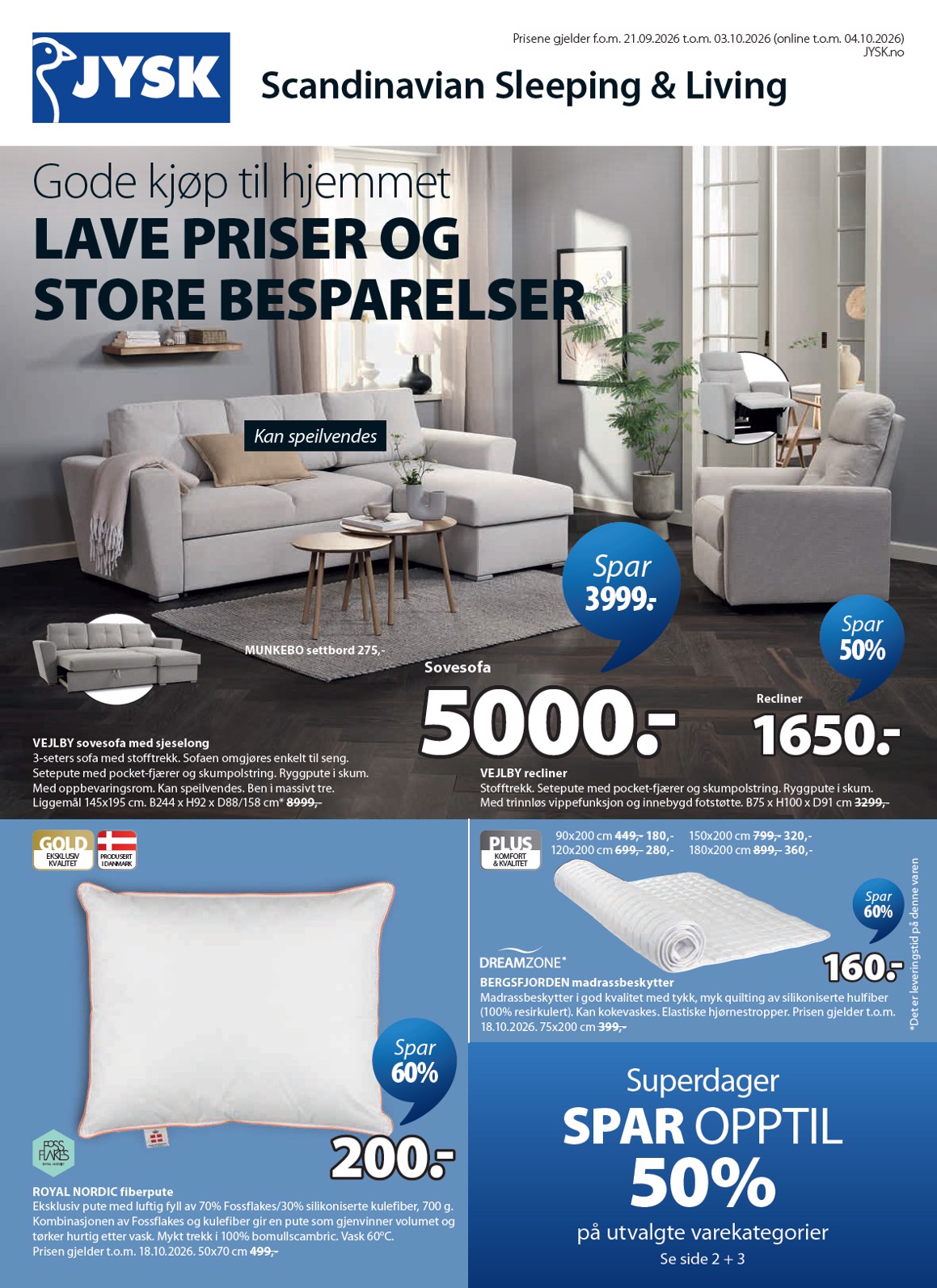 Jysk catalog page 2 — 2026-09-21 to 2026-10-03