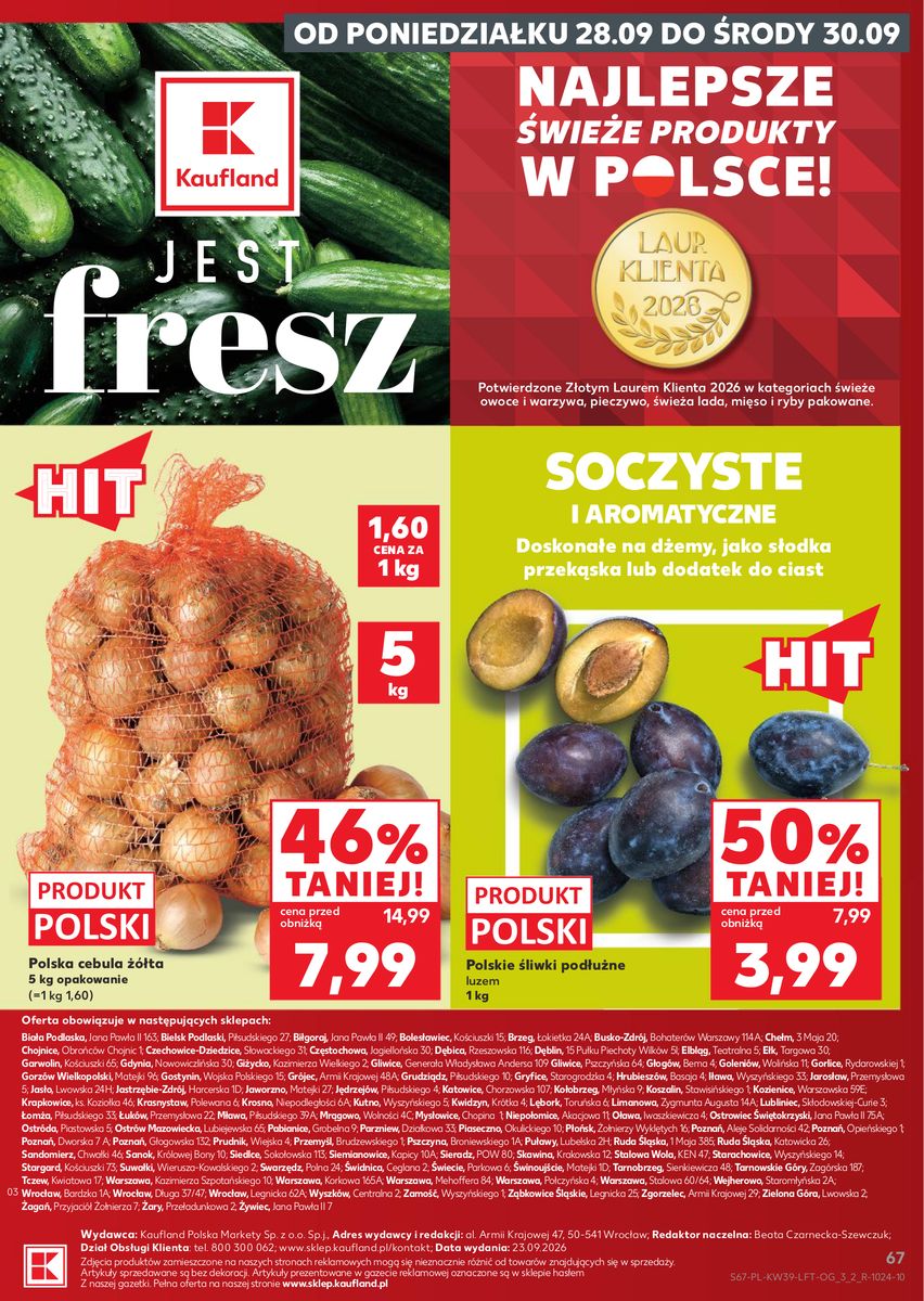 Kaufland catalog page 67 — 2026-09-24 to 2026-09-30
