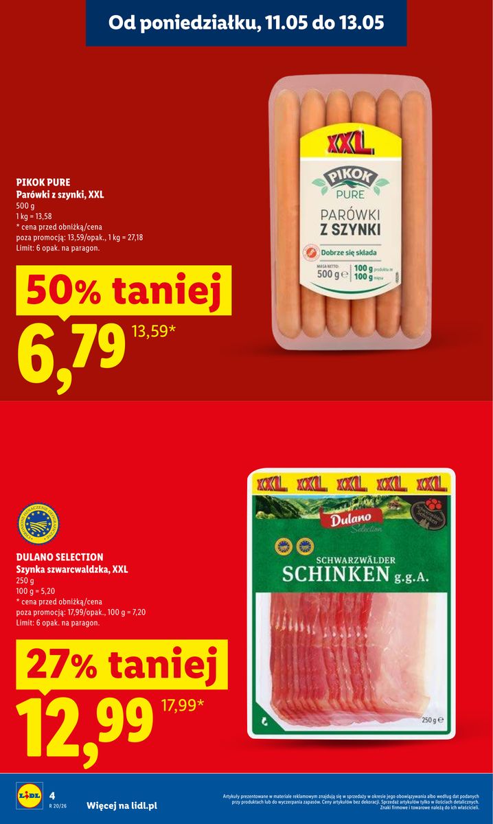 Lidl catalog page 4 — 2026-05-11 to 2026-05-13
