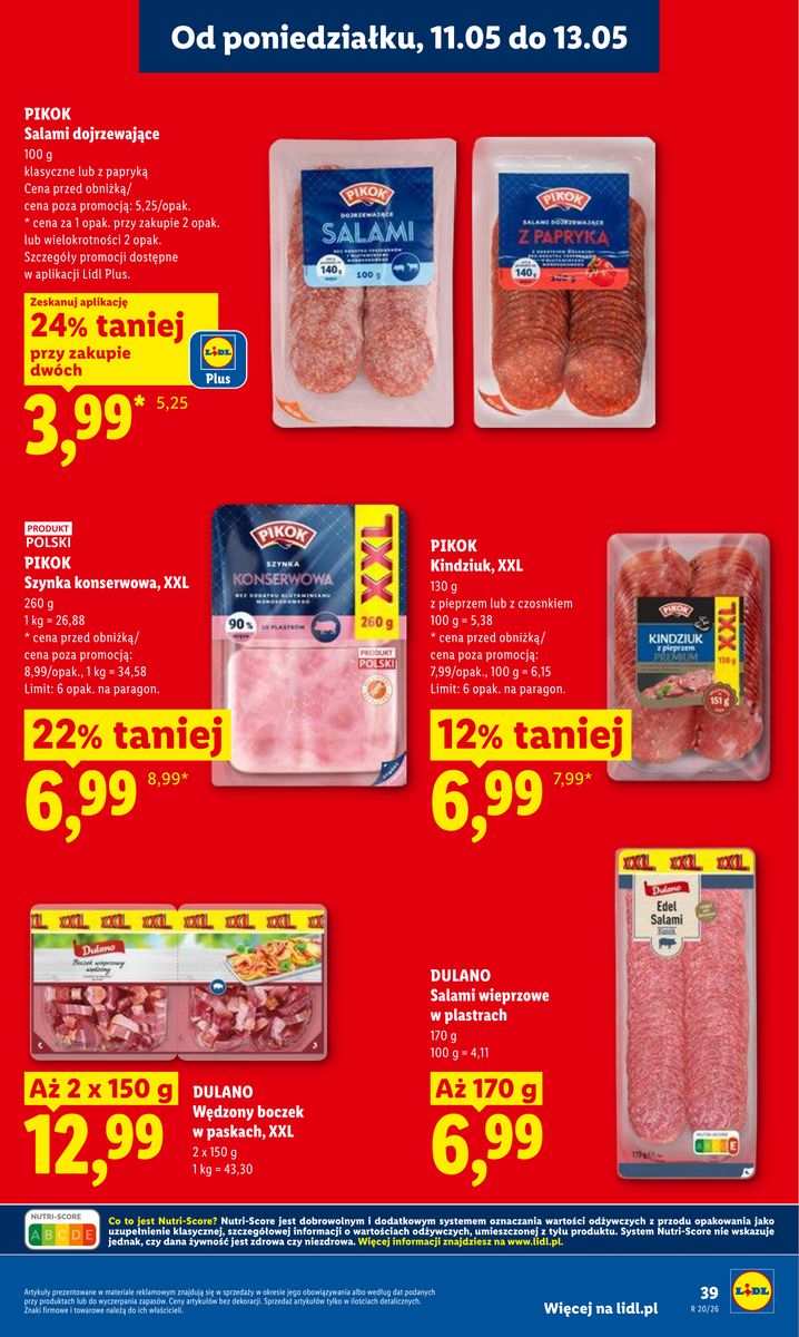 Lidl catalog page 39 — 2026-05-11 to 2026-05-13