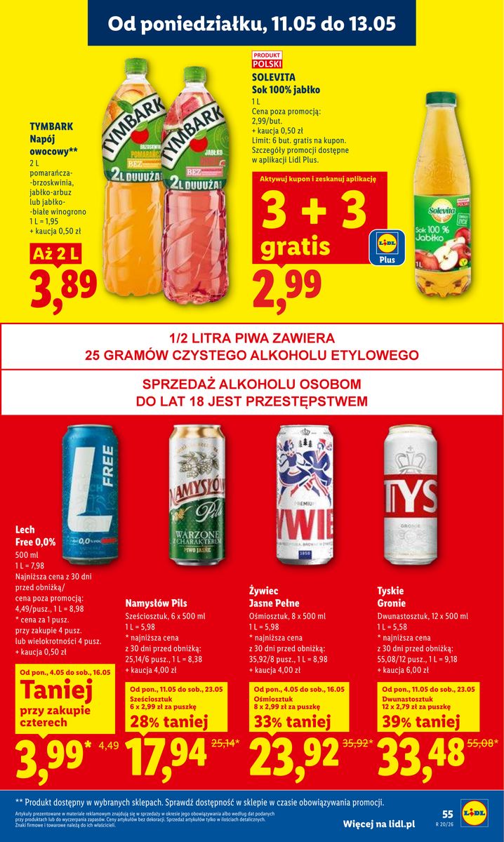 Lidl catalog page 55 — 2026-05-11 to 2026-05-13