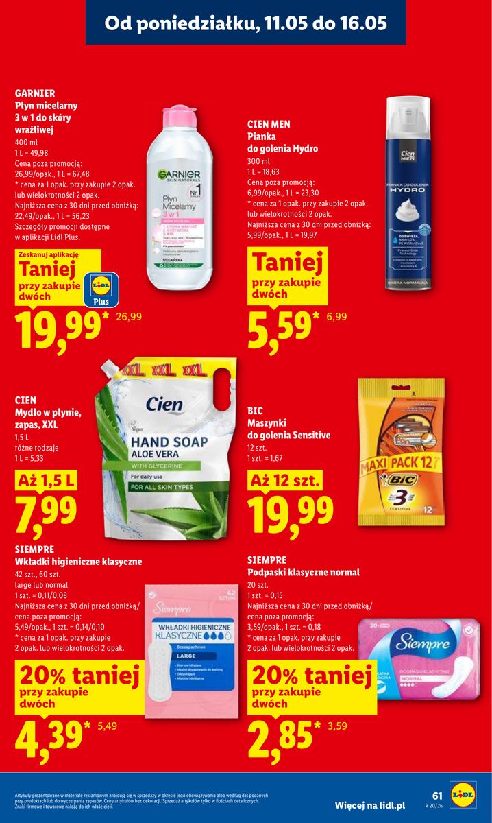 Lidl catalog page 61 — 2026-05-11 to 2026-05-13
