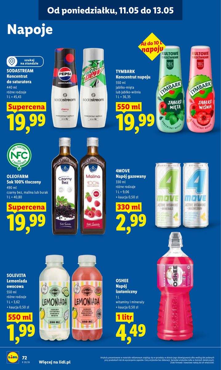 Lidl catalog page 72 — 2026-05-11 to 2026-05-13