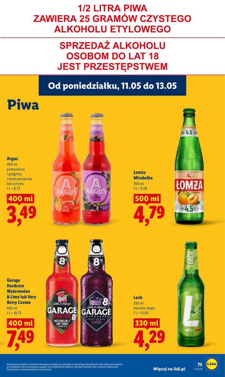 Lidl catalog page 75 — 2026-05-11 to 2026-05-13