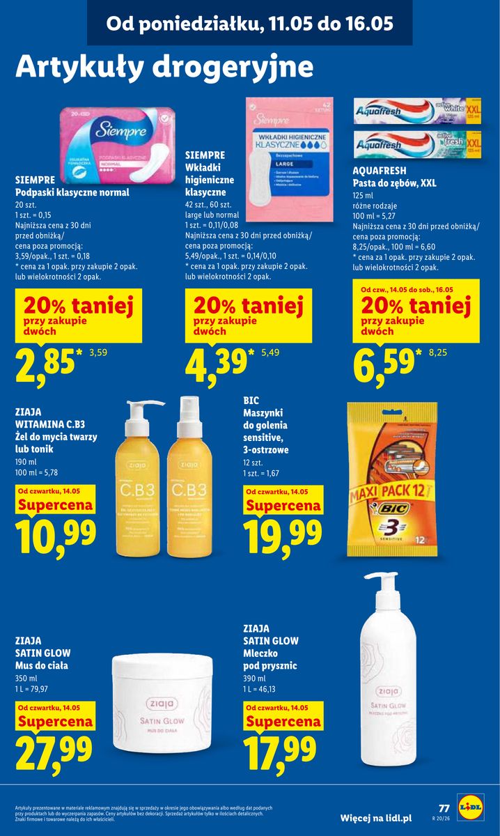 Lidl catalog page 85 — 2026-05-14 to 2026-05-16