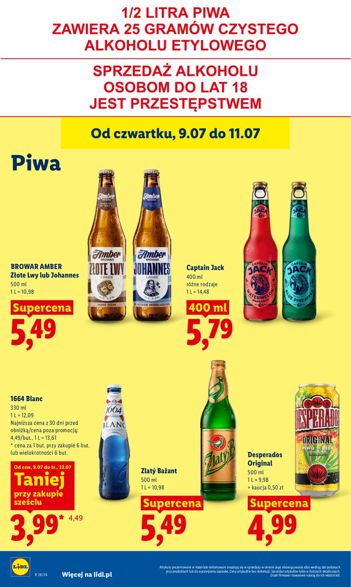 Lidl catalog page 74 — 2026-07-09 to 2026-07-11