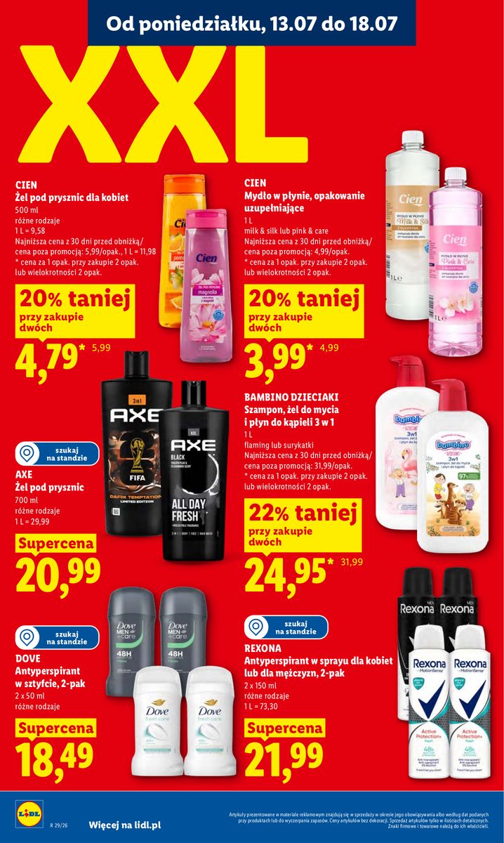Lidl catalog page 62 — 2026-07-13 to 2026-07-15