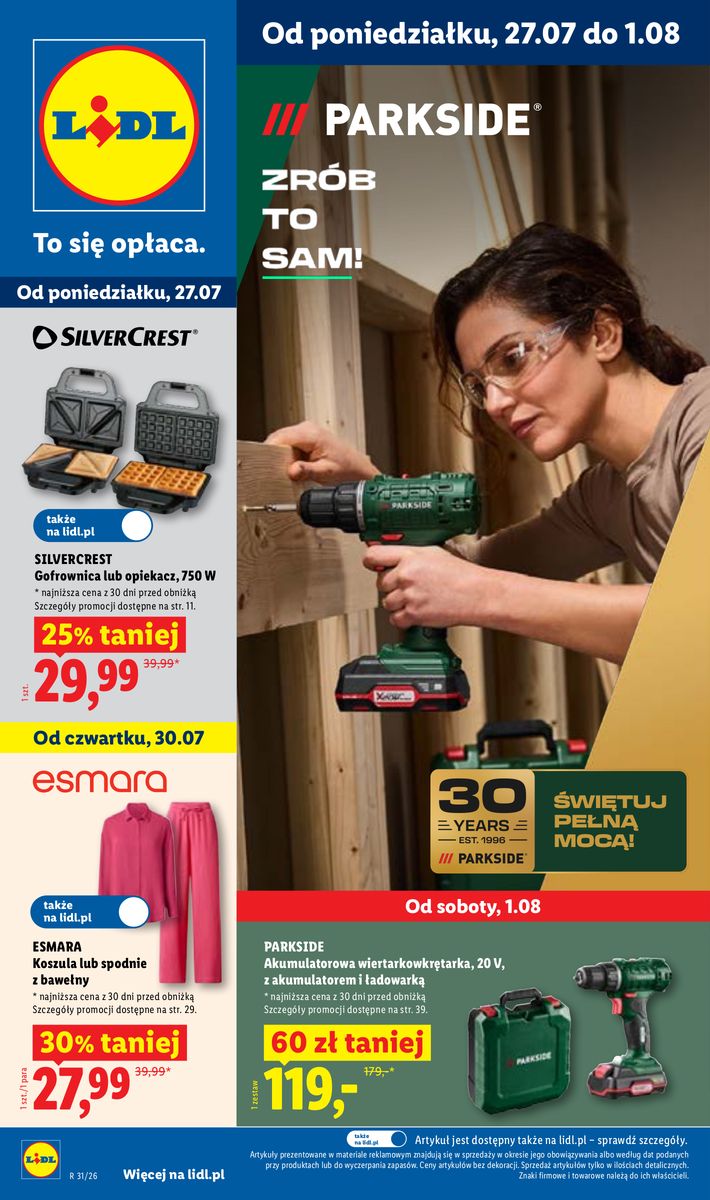 Lidl catalog page 1 — 2026-07-27 to 2026-07-27
