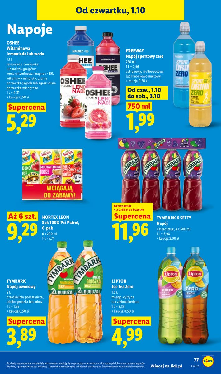 Lidl catalog page 77 — 2026-10-01 to 2026-10-03