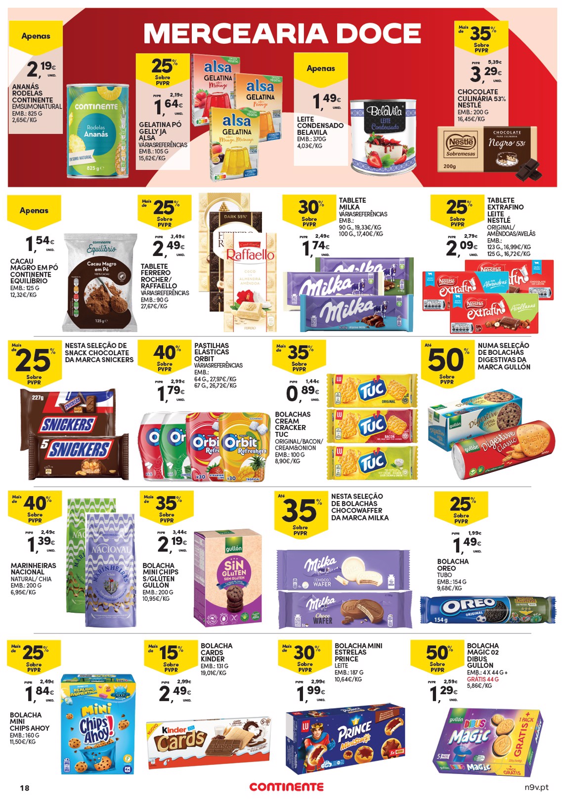 Continente catalog page 18 — 2026-06-25 to 2026-07-08