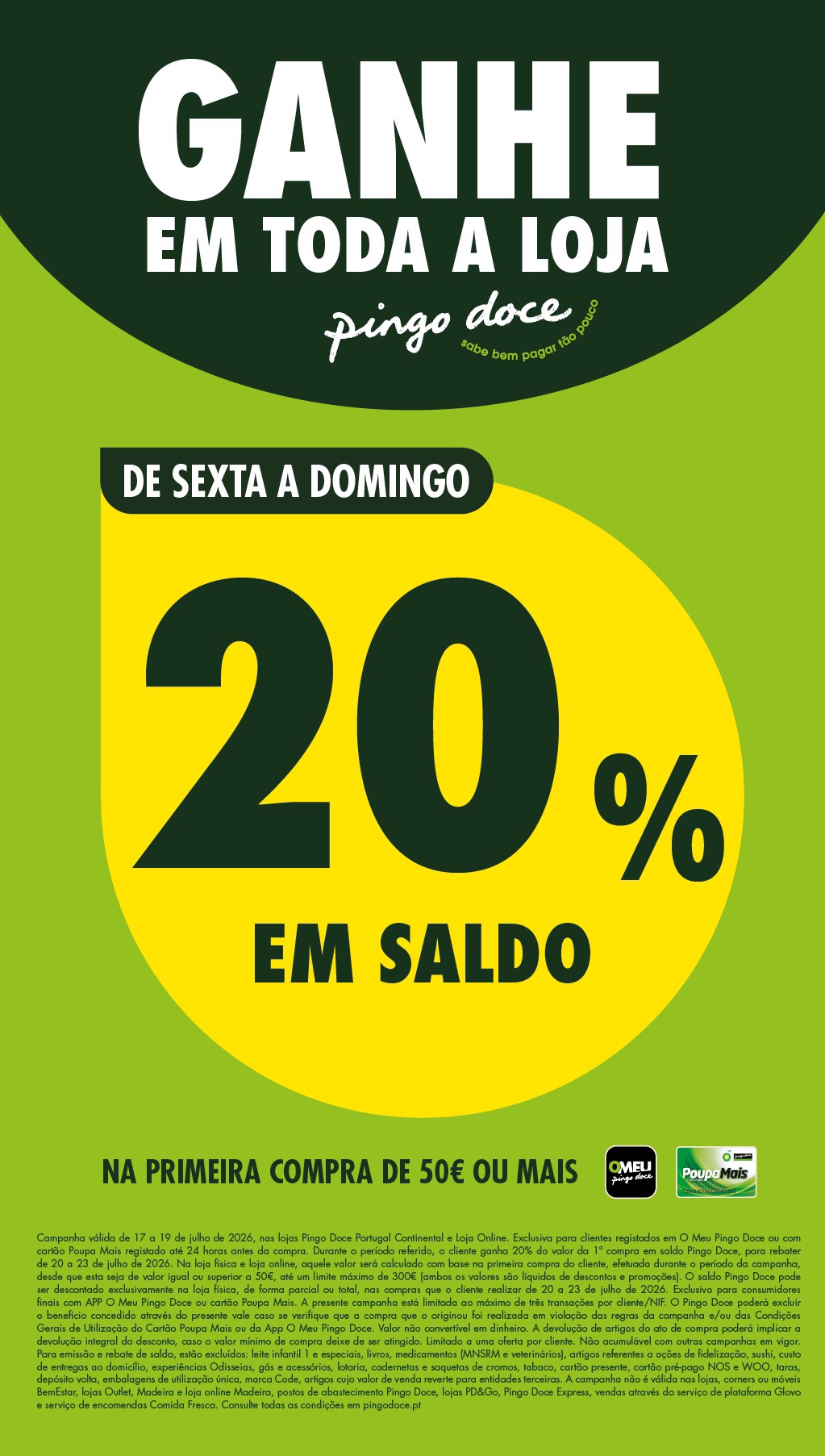 Pingo Doce catalog page 1 — 2026-07-17 to 2026-07-20