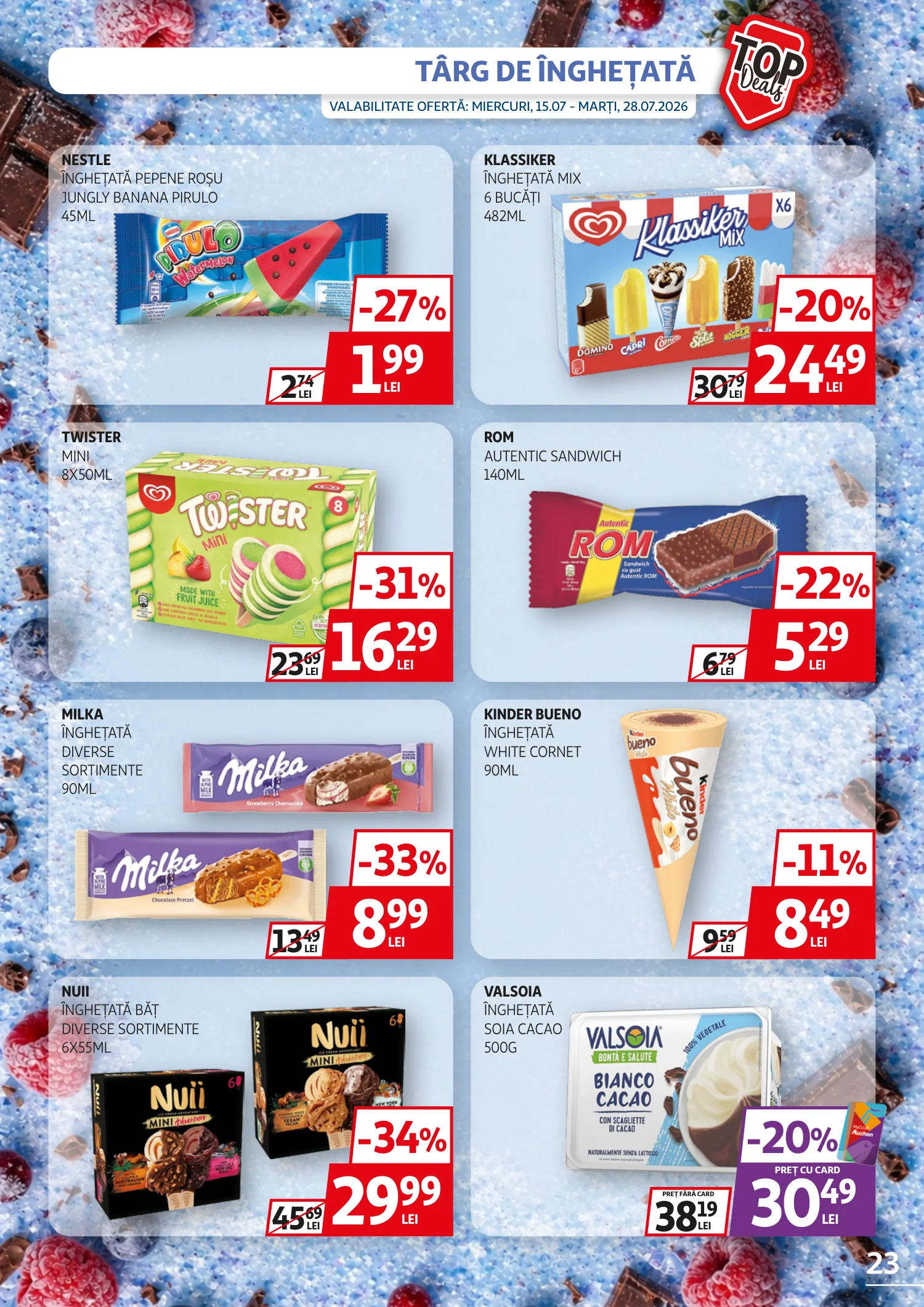 Auchan catalog page 23 — 2026-07-15 to 2026-07-28