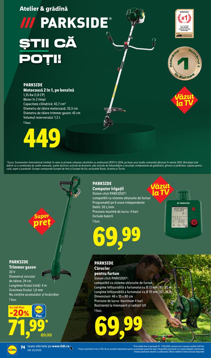 Lidl catalog page 74 — 2026-05-11 to 2026-05-17