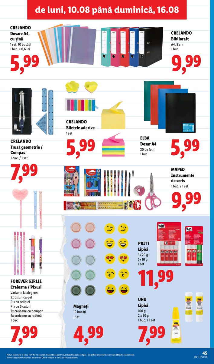 Lidl catalog page 45 — 2026-08-10 to 2026-08-16