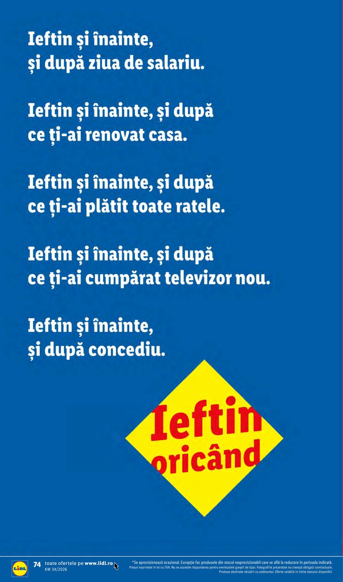 Lidl catalog page 74 — 2026-08-17 to 2026-08-23