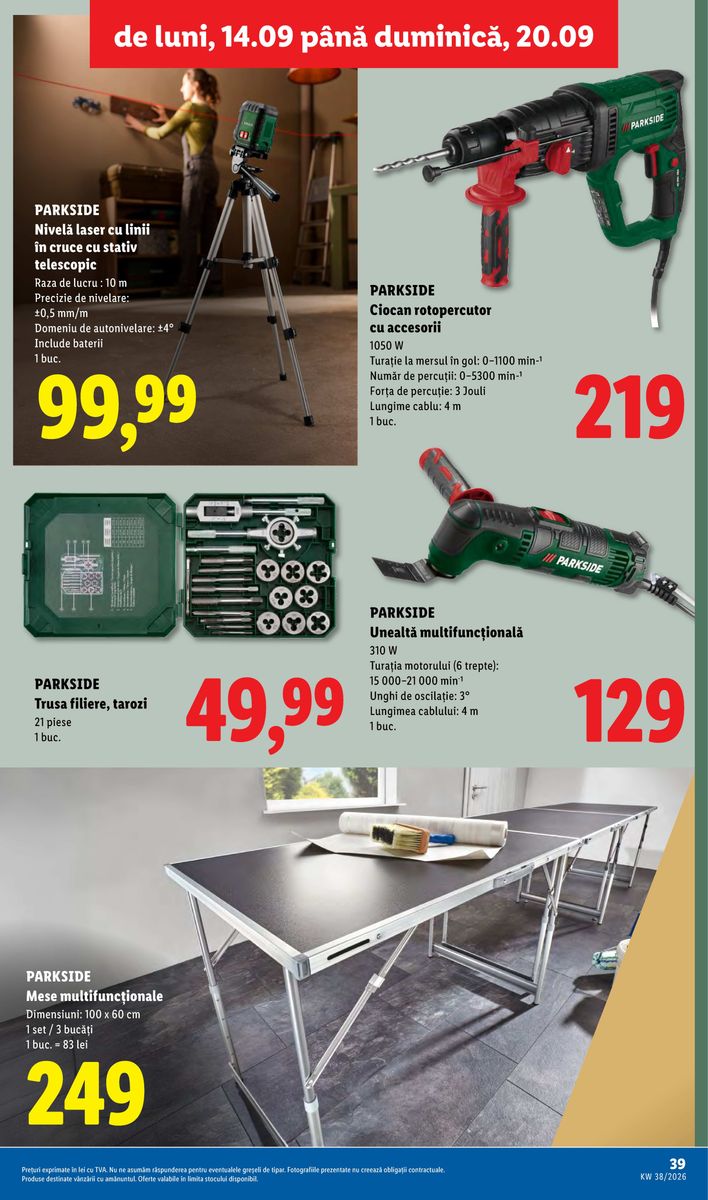 Lidl catalog page 39 — 2026-09-14 to 2026-09-20