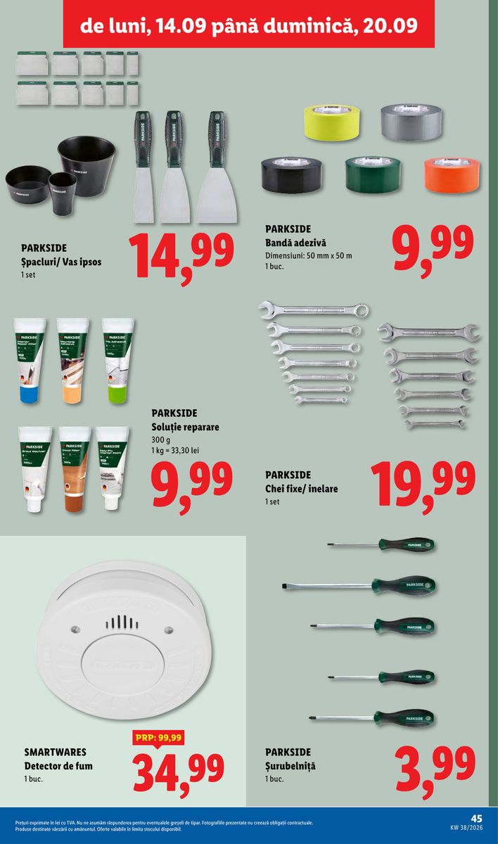Lidl catalog page 45 — 2026-09-14 to 2026-09-20