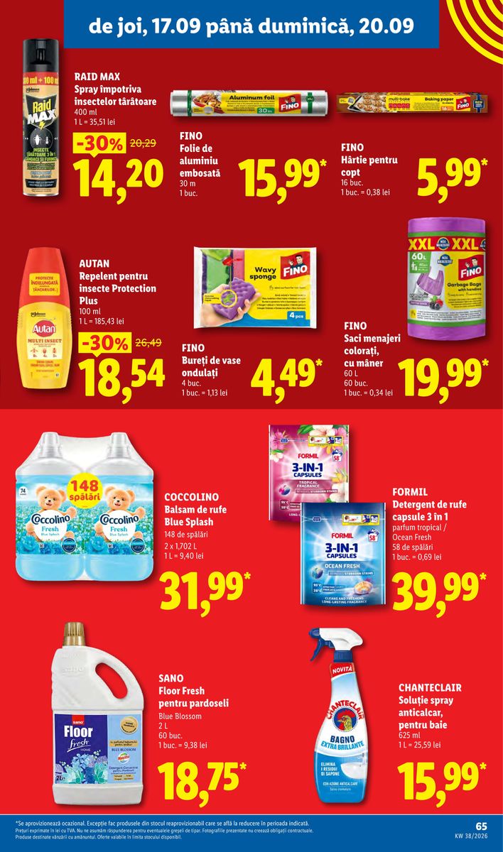 Lidl catalog page 65 — 2026-09-14 to 2026-09-20