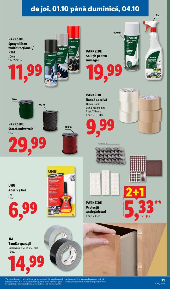 Lidl catalog page 71 — 2026-09-28 to 2026-10-04