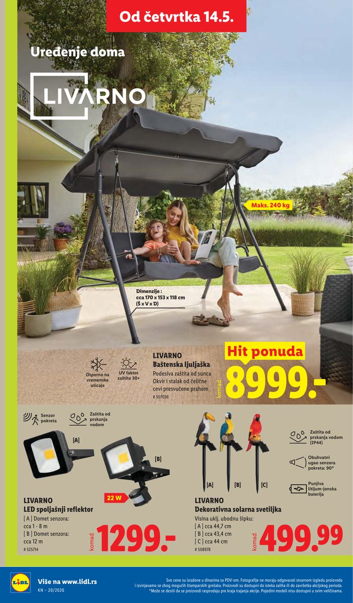 Lidl catalog page 72 — 2026-05-14 to 2026-05-20
