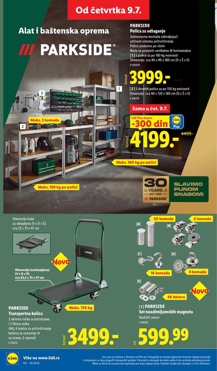 Lidl catalog page 72 — 2026-07-09 to 2026-07-15