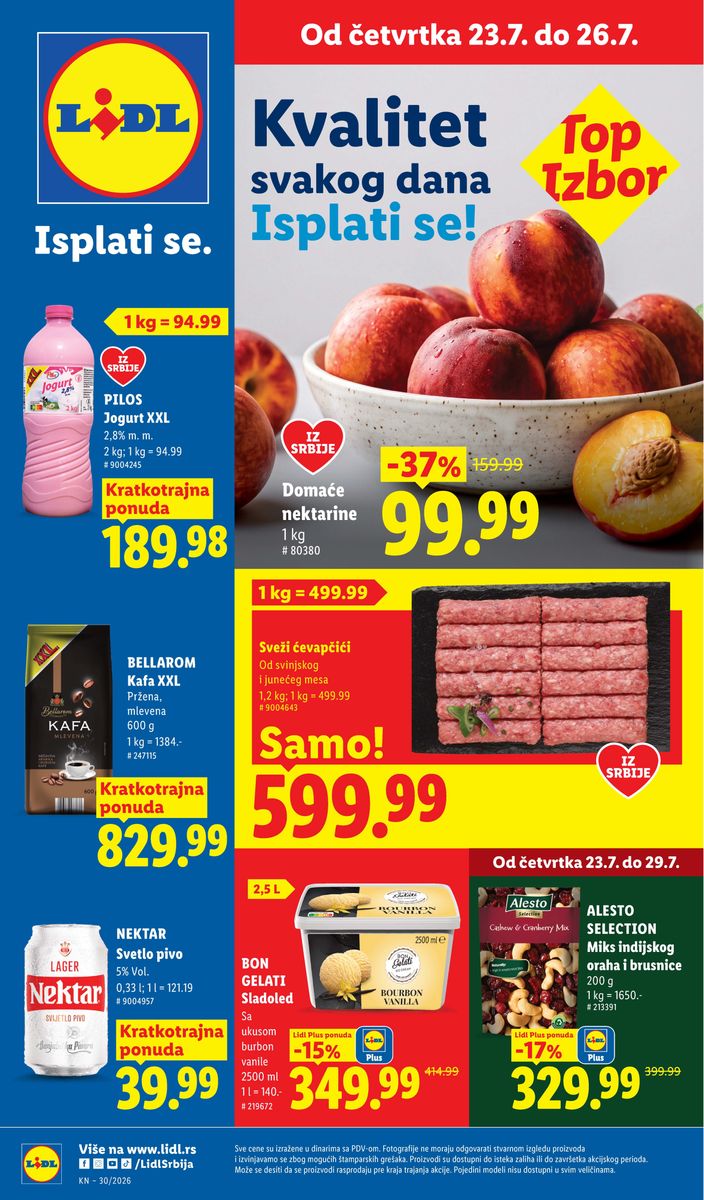 Lidl catalog page 1 — 2026-07-23 to 2026-07-29