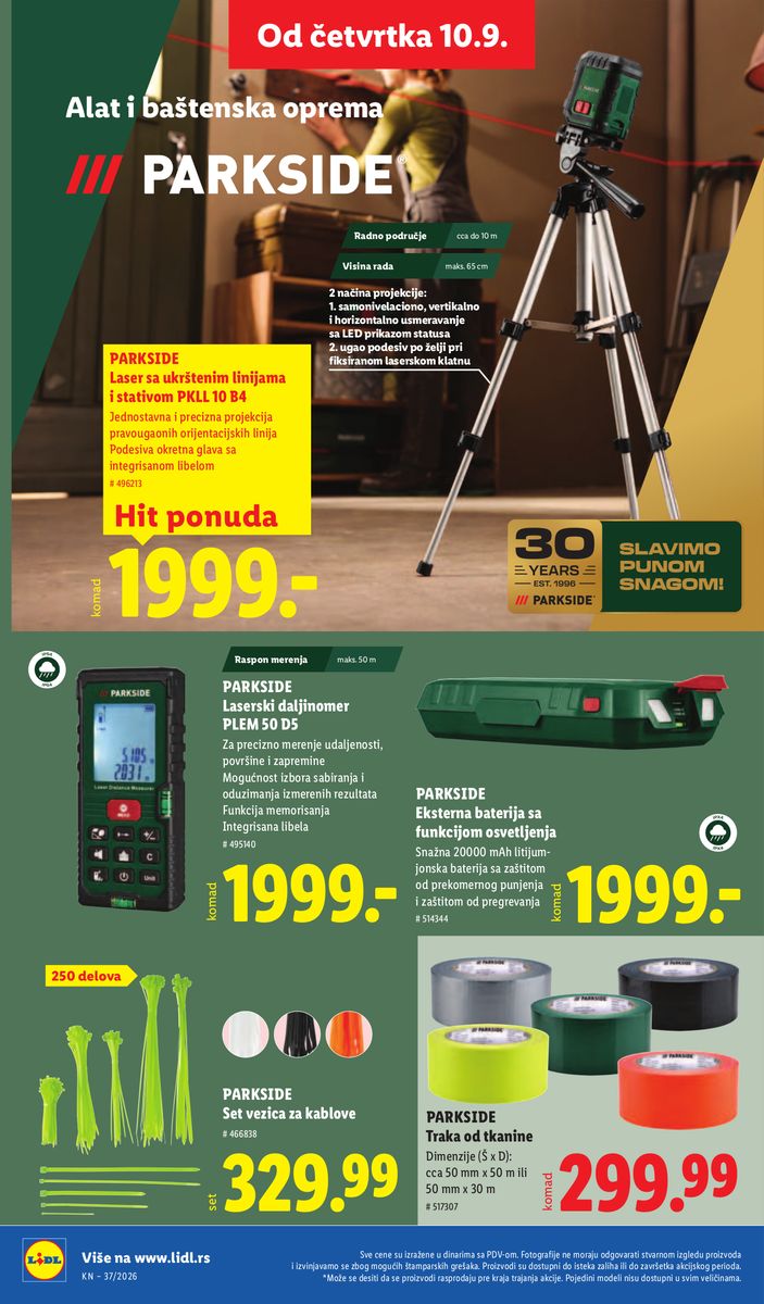 Lidl catalog page 72 — 2026-09-10 to 2026-09-16