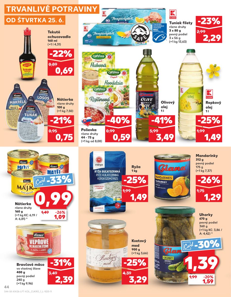 Kaufland catalog page 44 — 2026-06-25 to 2026-07-01