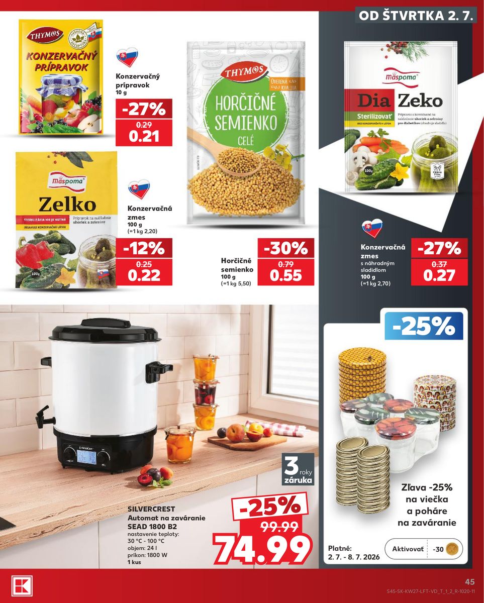 Kaufland catalog page 45 — 2026-07-02 to 2026-07-08