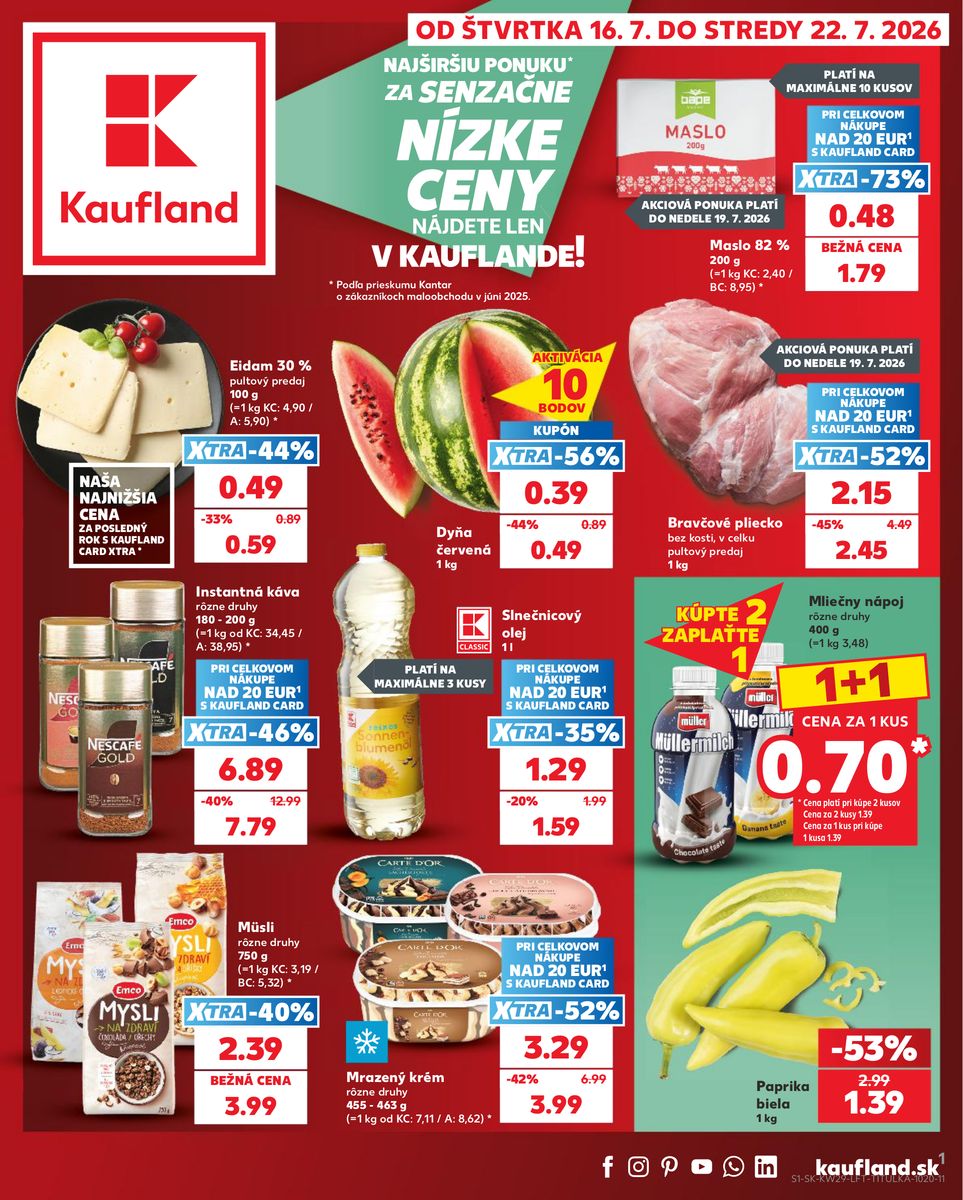 Kaufland catalog page 1 — 2026-07-16 to 2026-07-22