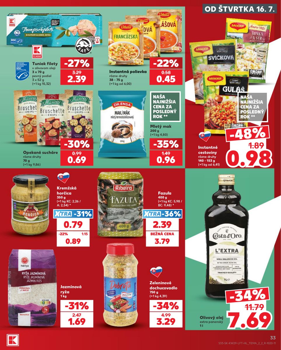 Kaufland catalog page 33 — 2026-07-16 to 2026-07-22