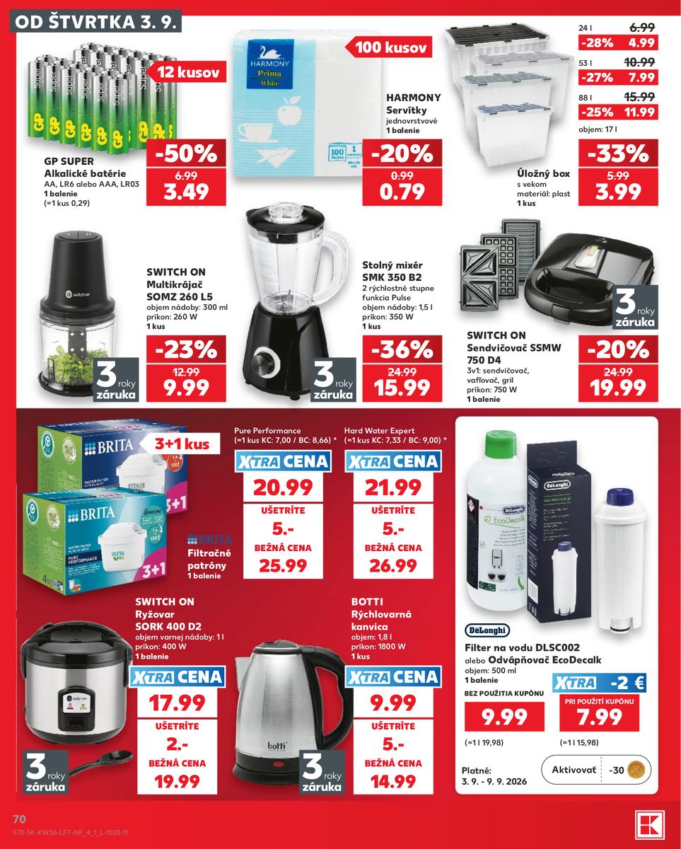 Kaufland catalog page 70 — 2026-09-03 to 2026-09-09
