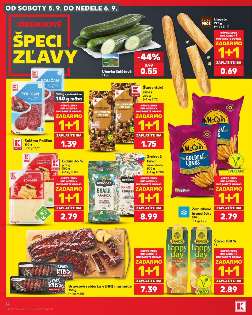 Kaufland catalog page 74 — 2026-09-03 to 2026-09-09