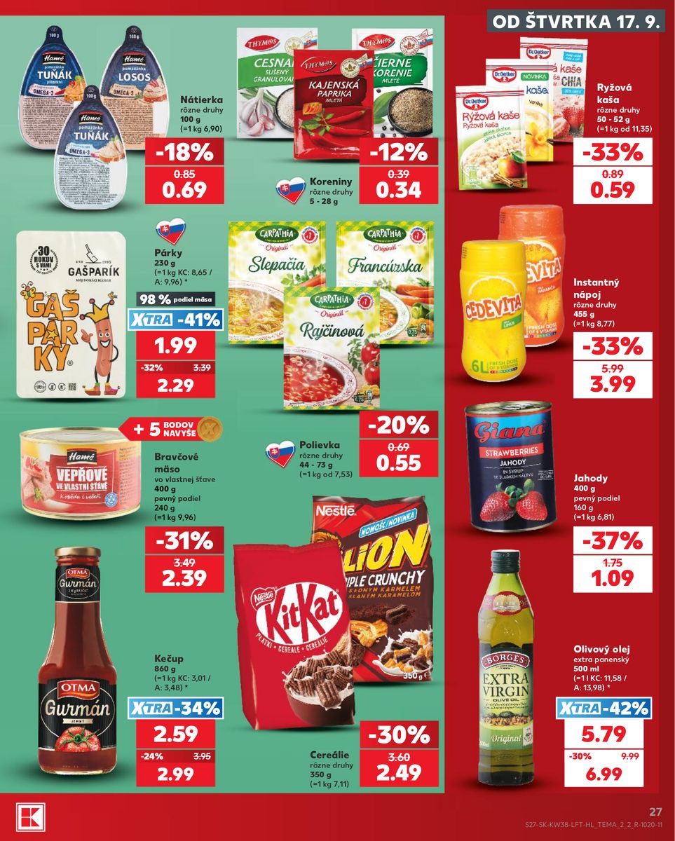 Kaufland catalog page 27 — 2026-09-17 to 2026-09-23