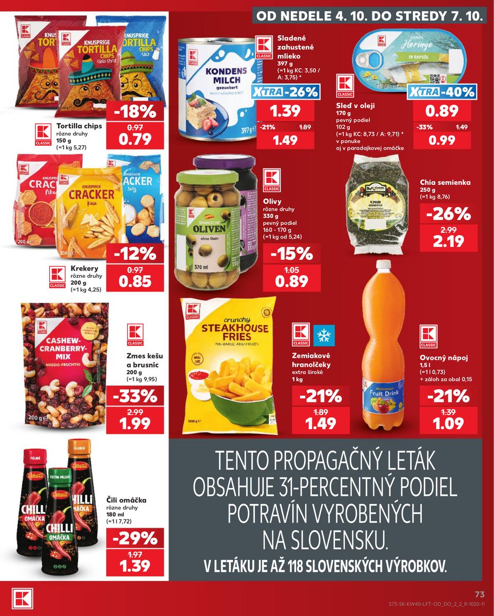 Kaufland catalog page 73 — 2026-10-01 to 2026-10-07