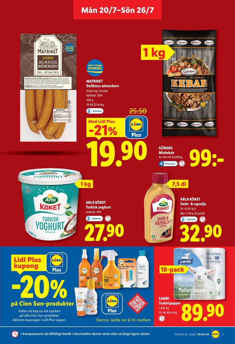 Lidl catalog page 9 — 2026-07-20 to 2026-07-26