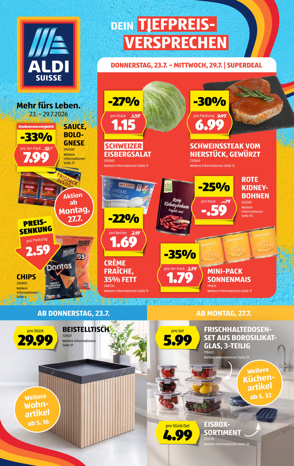 Aldi Suisse catalog page 1 — 2026-07-20 to 2026-07-25