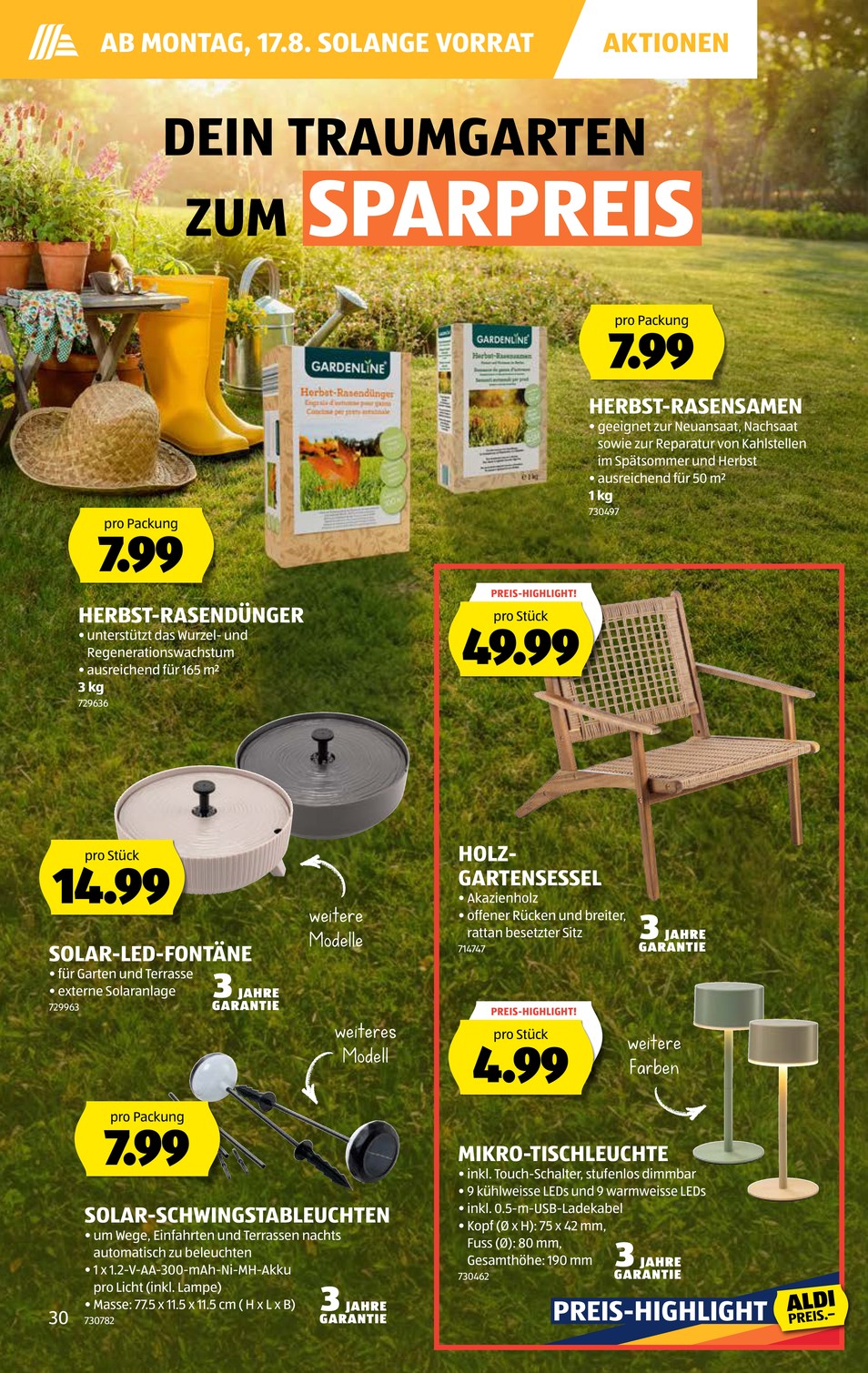 Aldi Suisse catalog page 30 — 2026-08-10 to 2026-08-15