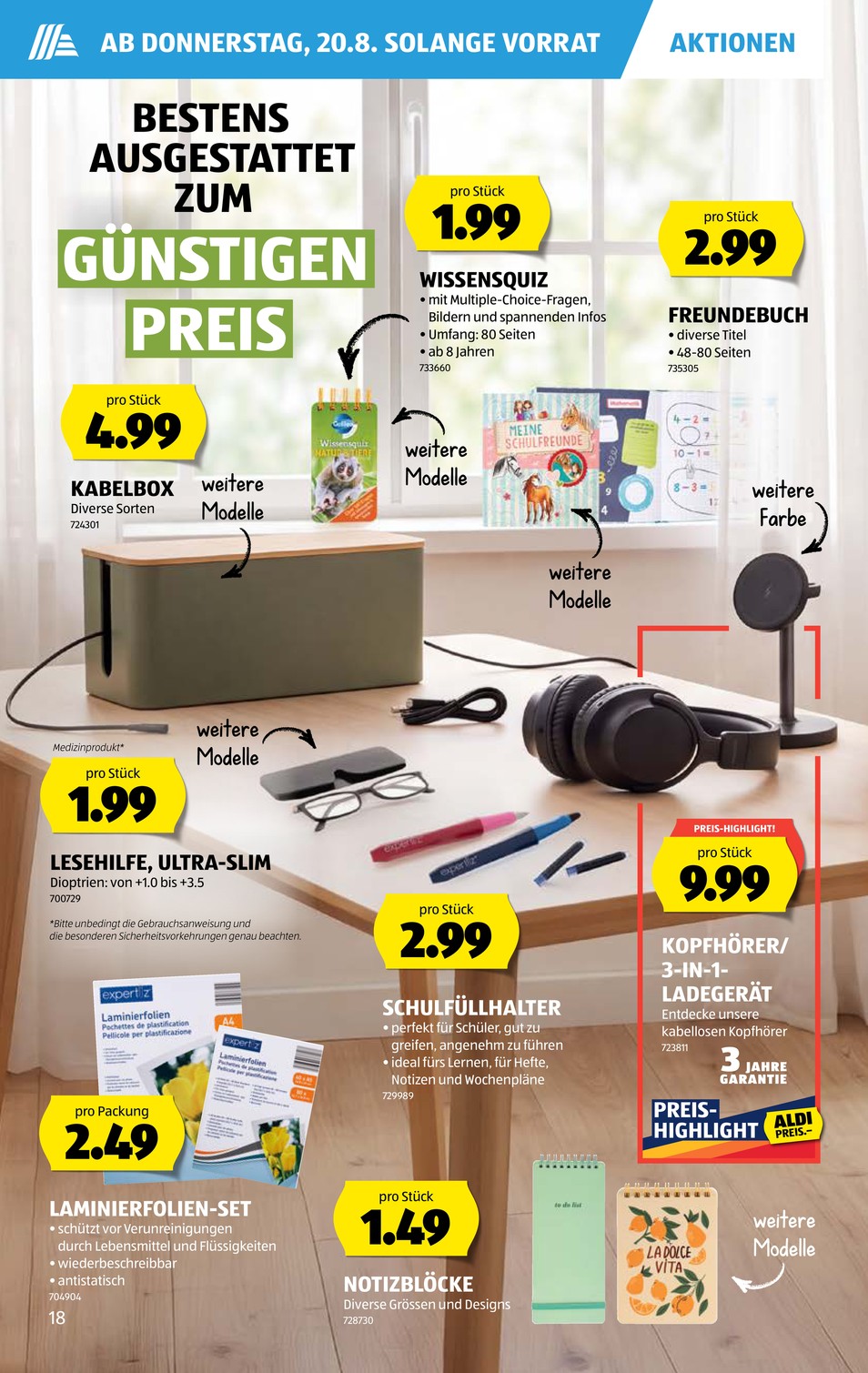 Aldi Suisse catalog page 18 — 2026-08-17 to 2026-08-22