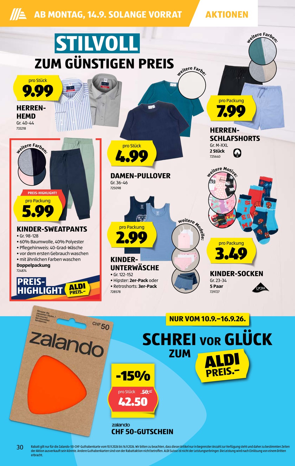 Aldi Suisse catalog page 30 — 2026-09-07 to 2026-09-12