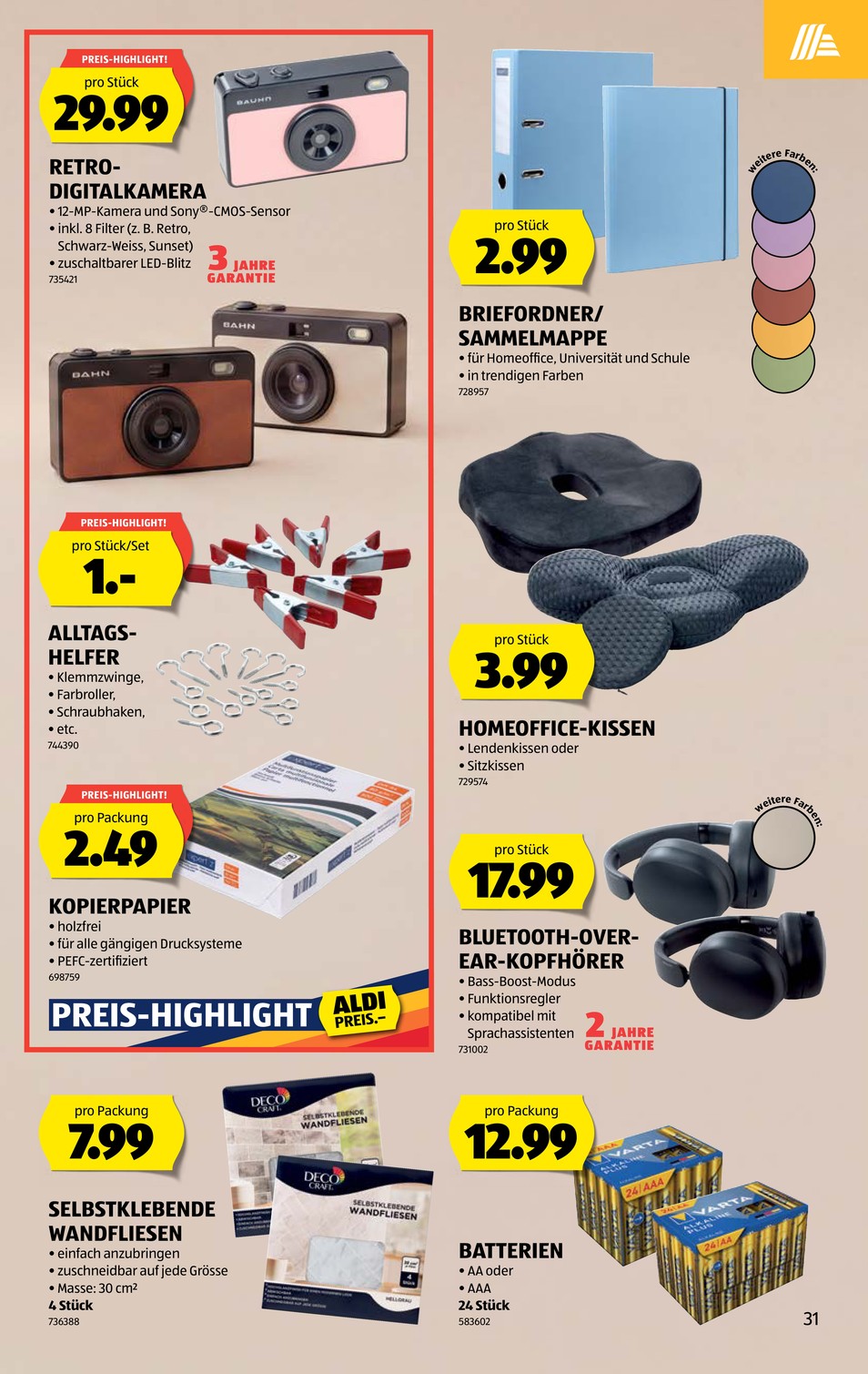 Aldi Suisse catalog page 31 — 2026-09-21 to 2026-09-26