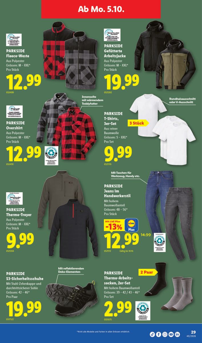 Lidl catalog page 29 — 2026-10-01 to 2026-10-07